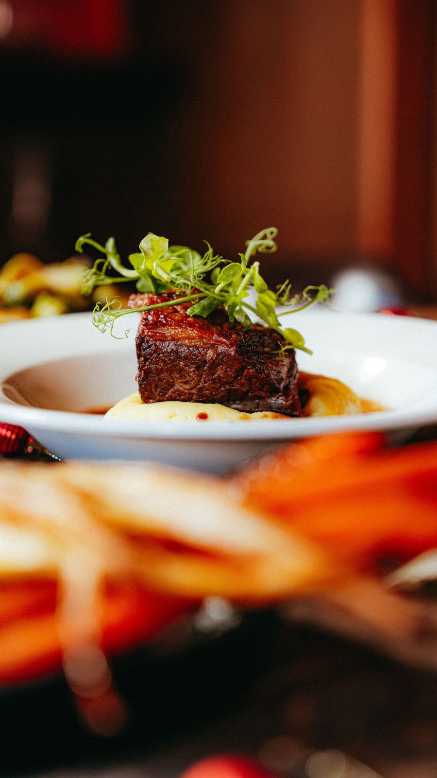 Beef over velvety mash — Pivot Bistro